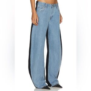 lioness blue and black horseshoe jean